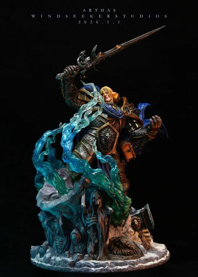 World of Warcraft Arthas resin statue image 3